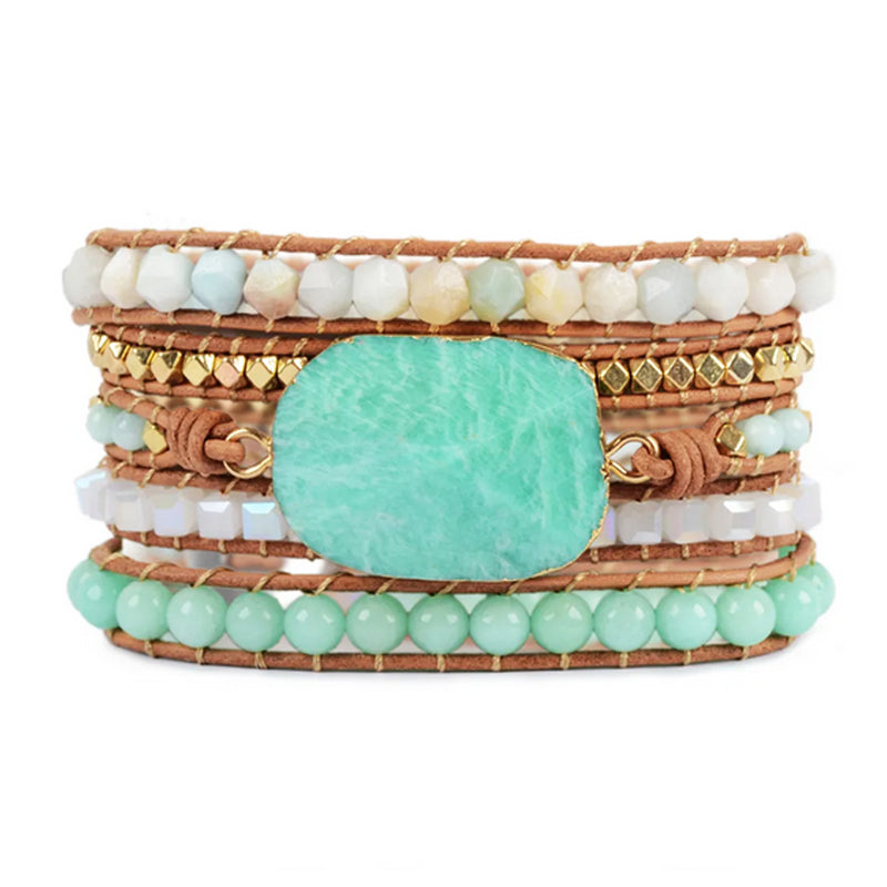 Bracelet Manchette Amazonite - Vérité & Apaisement