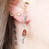 Boucles d'oreilles pendantes Argent - Ambre
