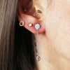 Boucles d'oreilles chaine Argent - Diamant d'Herkimer
