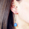 Boucles d'oreilles pendantes Bronze - Lapis Lazuli