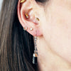 Boucles d'oreilles pendantes Bain d'Argent - Tourmaline