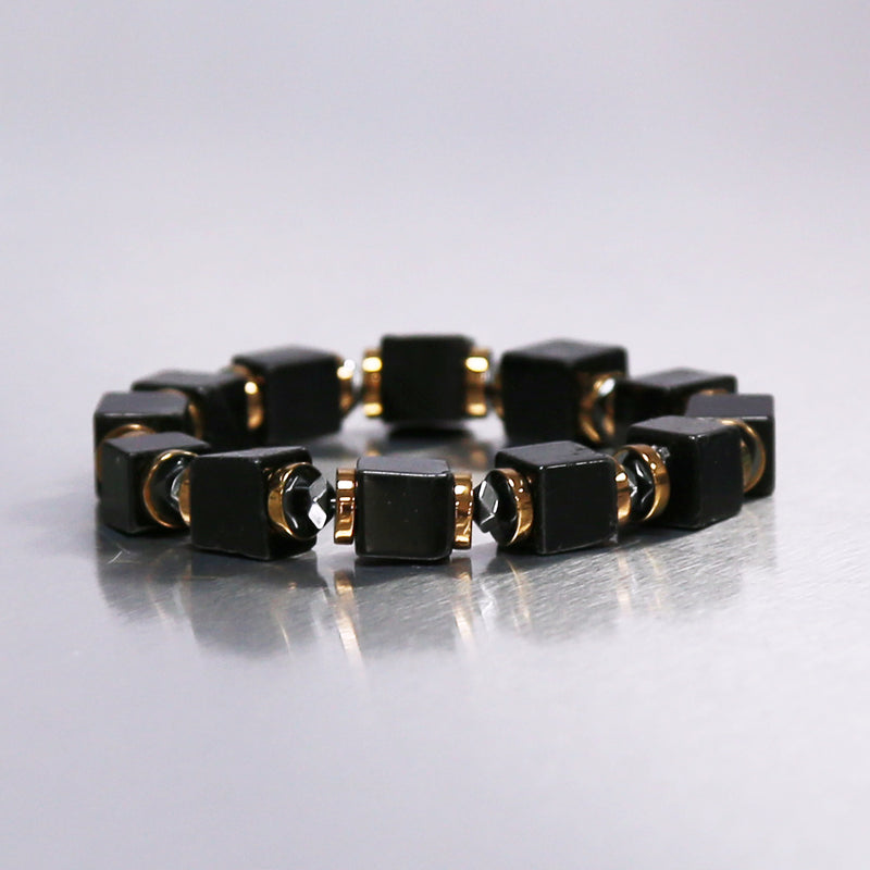 Bracelet Tourmaline carré - Protection & Ancrage