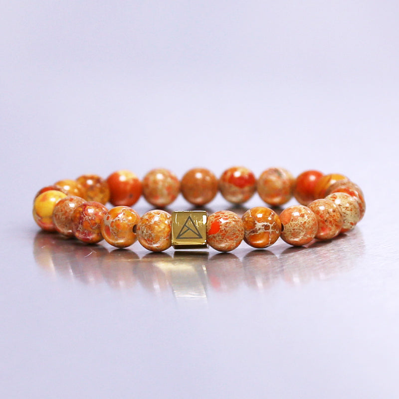 Bracelet Jaspe orange - Equilibre émotionnel