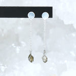 Boucles d'oreilles chaine Argent - Diamant d'Herkimer