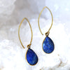 Boucles d'oreilles pendantes Bronze - Lapis Lazuli