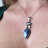 Pendentif Argent - Labradorite & Péristérite