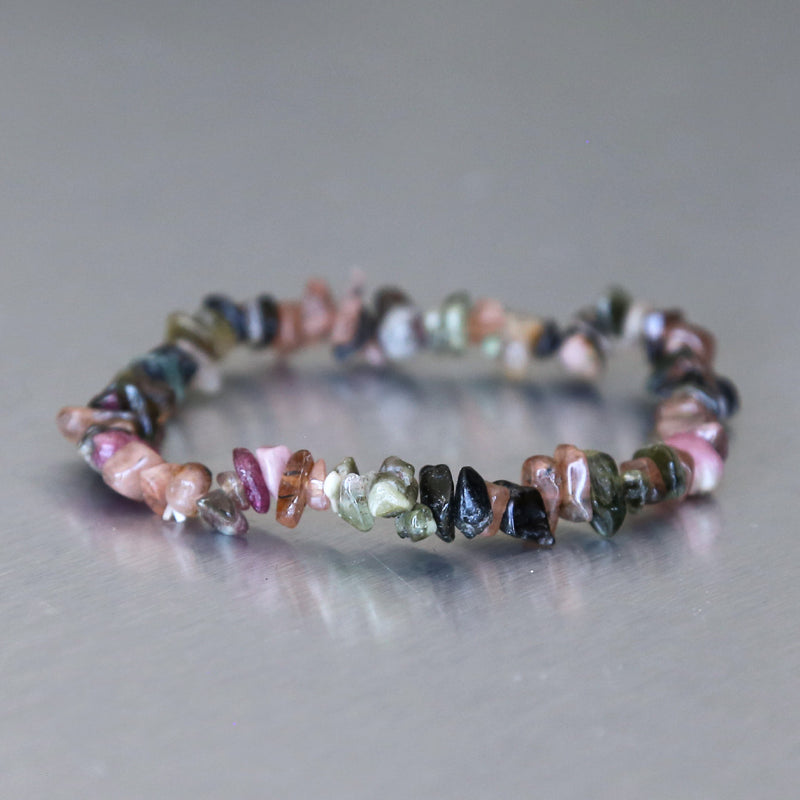 Bracelet Tourmaline multicolore Baroque - Amour Universel & Tolérance