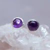 Boucles d'oreilles puces Argent - Améthyste