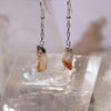 Boucles d'oreilles pendantes Argent - Citrine brute