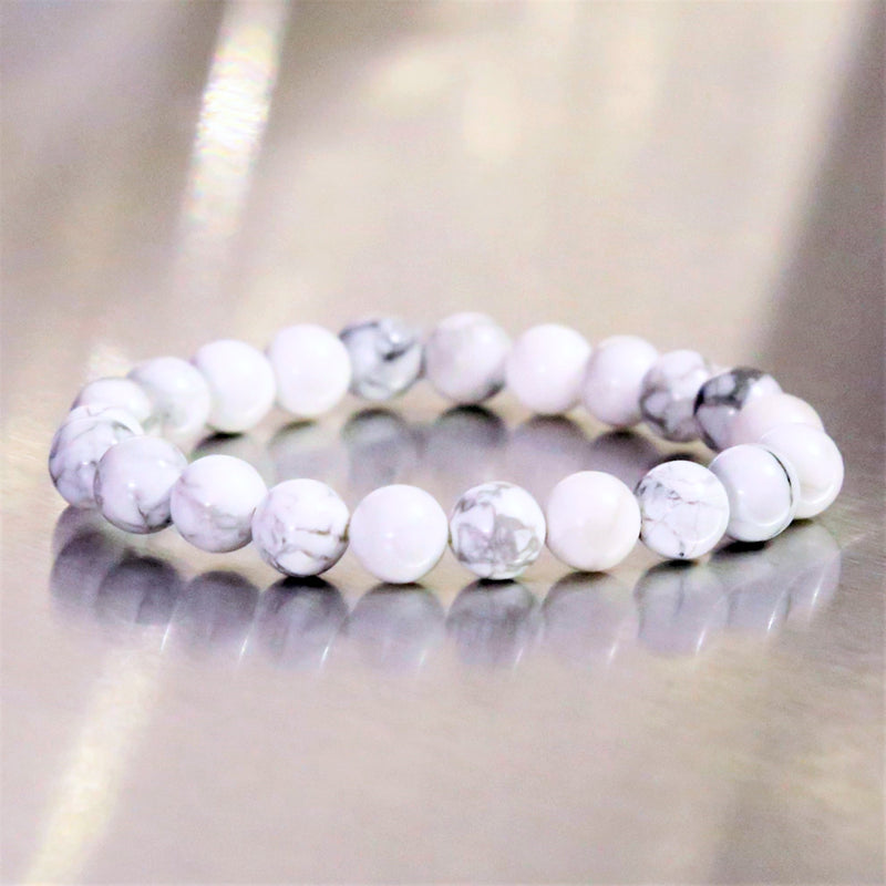 Bracelet Howlite 8mm - Calme & Paix intérieure