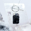 Pendentif avec chaine argent - Tourmaline noire brute